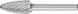 Tree Radius End Burr RBF 6mm Shank RBF 1225/6 TOUGH