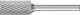 Cylindrical End Cut Burr ZYAS 6mm Shank ZYAS 1225/6 C3 PLUS