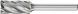 Cylindrical End Cut Burr ZYAS 6mm Shank ZYAS 1225/6 C ALU