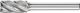 Cylindrical End Cut Burr ZYAS 6mm Shank ZYAS 1020/6 C ALU