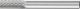 Cylindrical Burr ZYA 6mm Shank ZYA 0616/6 C5
