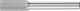 Cylindrical Burr ZYA 6mm Shank ZYA 08 20/6 MICRO