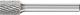Cylindrical Burr ZYA 6mm Shank ZYA 1013/6 C3 PLUS