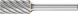 Cylindrical Burr ZYA 6mm Shank ZYA 1225/6 INOX