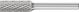 Cylindrical Burr ZYA 6mm Shank ZYA 1025/6 C3 PLUS