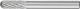 Cylindrical Radius Burr WRC 6mm Shank WRC 0616/6 C3 PLUS