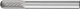Cylindrical Radius Burr WRC 6mm Shank WRC 0616/6 C5