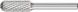 Cylindrical Radius Burr WRC 6mm Shank WRC 1025/6 C3 PLUS