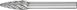 Tree Radius End Burr RBF 6mm Shank RBF 0618/6 INOX