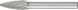 Tree Radius End Burr RBF 6mm Shank RBF 0820/6 C3 PLUS