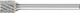 Miniature Burr ZYAS 3mm Shank - Cylindrical End Cut ZYAS 0607/3 C3 PLUS
