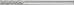 Miniature Burr ZYAS 3mm Shank - Cylindrical End Cut ZYAS 0613/3 C5