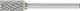 Miniature Burr ZYAS 3mm Shank - Cylindrical End Cut ZYAS 0613/3 C3 PLUS
