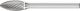 Miniature Burr B 3mm Shank - Flame Shape B 0613/3 C5