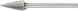 Miniature Burr SKM 3mm Shank - Conical Pointed SKM 0613/3 C5