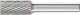 Cylindrical Burr ZYA 1/4