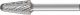 Cone Radius End Burr KEL 1/4