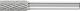 Cylindrical Burr ZYA 1/4