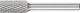 Cylindrical Burr ZYA 1/4