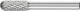 Cylindrical Radius Burr WRC 1/4