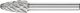 Tree Radius Burr RBF 1/4