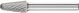 Cone Radius End Burr KEL 1/4