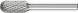Cylindrical Radius Extended Burr 1/4