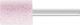 Cylindrical 6mm Aluminium Oxide - Pink - O Hardness ZY2025 6 AR 60 O 5 V