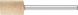 POLIFLEX Mounted Point 3mm shank Leather Type PF ZY 0812/3 AW 120 LR