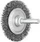 Shaft Mounted Wheel Brush - Crimped STEEL Wire - 6mm Shaft RBU 5004/6 ST 0.20
