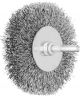 Shaft Mounted Wheel Brush - Crimped STEEL Wire - 6mm Shaft RBU 8015/6 ST 0.30