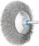 Shaft Mounted Wheel Brush - Bevel Crimped Wire - 6mm Shaft KBU 9510/6 INOX 0.30 SG