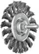 Shaft Mounted Wheel Brush - Twist Knot STEEL Wire - 6mm Shaft Single Pack RBG 7006/6 ST 0.35