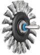 Shaft Mounted Wheel Brush - Twist Knot Wire - 6mm Shaft Single Pack RBG 7006/6 INOX 0.35