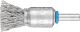 Pencil Brush 6mm Shaft Mounted - Crimped Wire PBU 1516/6 INOX 0.35