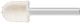 Felt Point 6mm Shank WRC Cylindrical Radius Shape FK WRC 1520/6M
