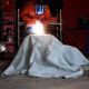 Chrome Leather Welding Drape 1.8m x 1.8m