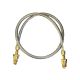 Teflon lined, Stainless steel braided, Armor cased,3000 mm, 1/4” npt female brass ends.