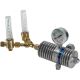 Regulator 1 Stage Side Entry CO2 Type 30, Heat Sink 2 x 25Lpm Flowmeter