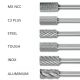 Cylindrical Burrs ZYA 1/4