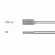 Miniature Burrs ZYAS 3mm Shank - Cylindrical End Cut - Tungsten Carbide