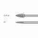 Miniature Burrs SPG 3mm Shank - Pointed Tree - Tungsten Carbide