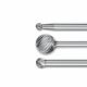 Ball Shape Burrs KUD 6mm Shank - Tungsten Carbide