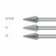 Conical Pointed Burrs SKM 6mm Shank - Tungsten Carbide