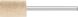 POLIFLEX Mounted Points 3mm shank Leather Type 120 Grit