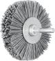 Shaft Mounted Wheel Brushes RBU - Plastic Filament Silicon Carbide (SiC) - 6mm Shaft - Various Sizes