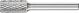 Cylindrical End Cut Burr ZYAS 6mm Shank ZYAS 1020/6 TOUGH