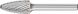 Tree Radius End Burr RBF 6mm Shank RBF 1225/6 TOUGH