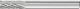 Cylindrical End Cut Burr ZYAS 6mm Shank ZYAS 0616/6 C3 PLUS