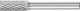 Cylindrical End Cut Burr ZYAS 6mm Shank ZYAS 0820/6 C3 PLUS